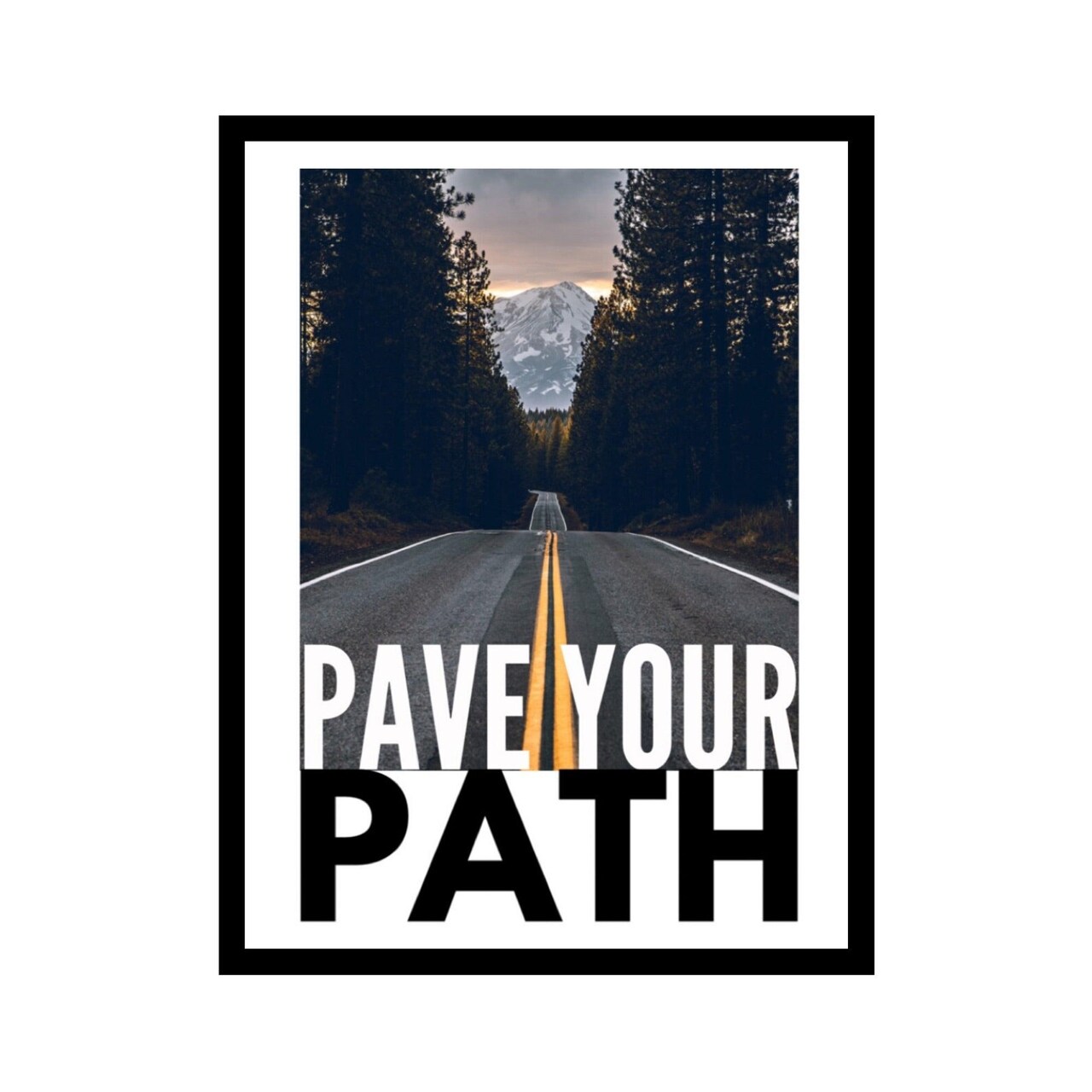 Artwork Pave your path motivational inspirational quote wall art framed for wall decor